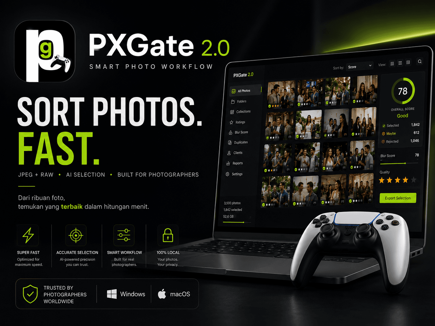 PXGate - Software Sortir Foto Windows & Mac